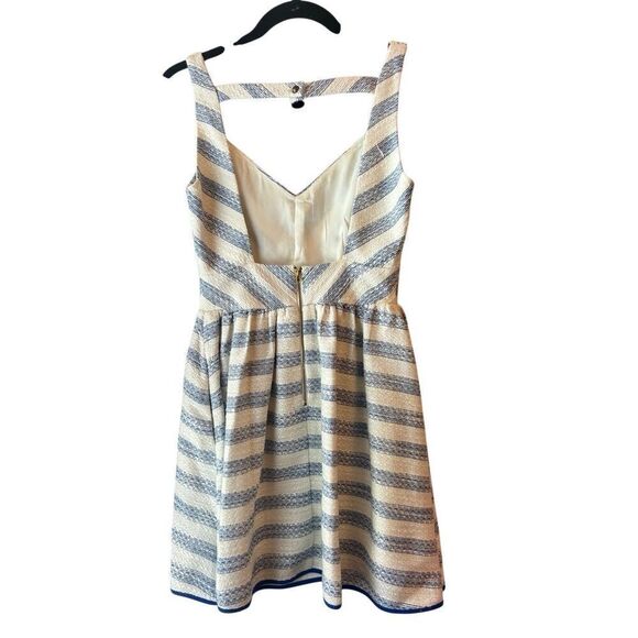 Line & Dot Sky stripe Kelly Dress sz XS fit & flare Revolve beachy nautical part - Picture 4 of 10